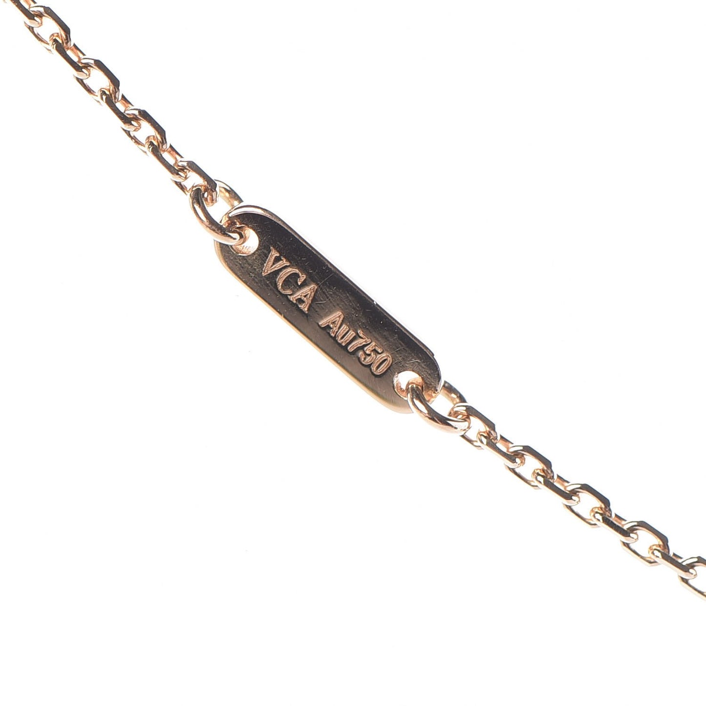 18K Yellow Gold Mother of Pearl Sweet Alhambra Pendant Necklace