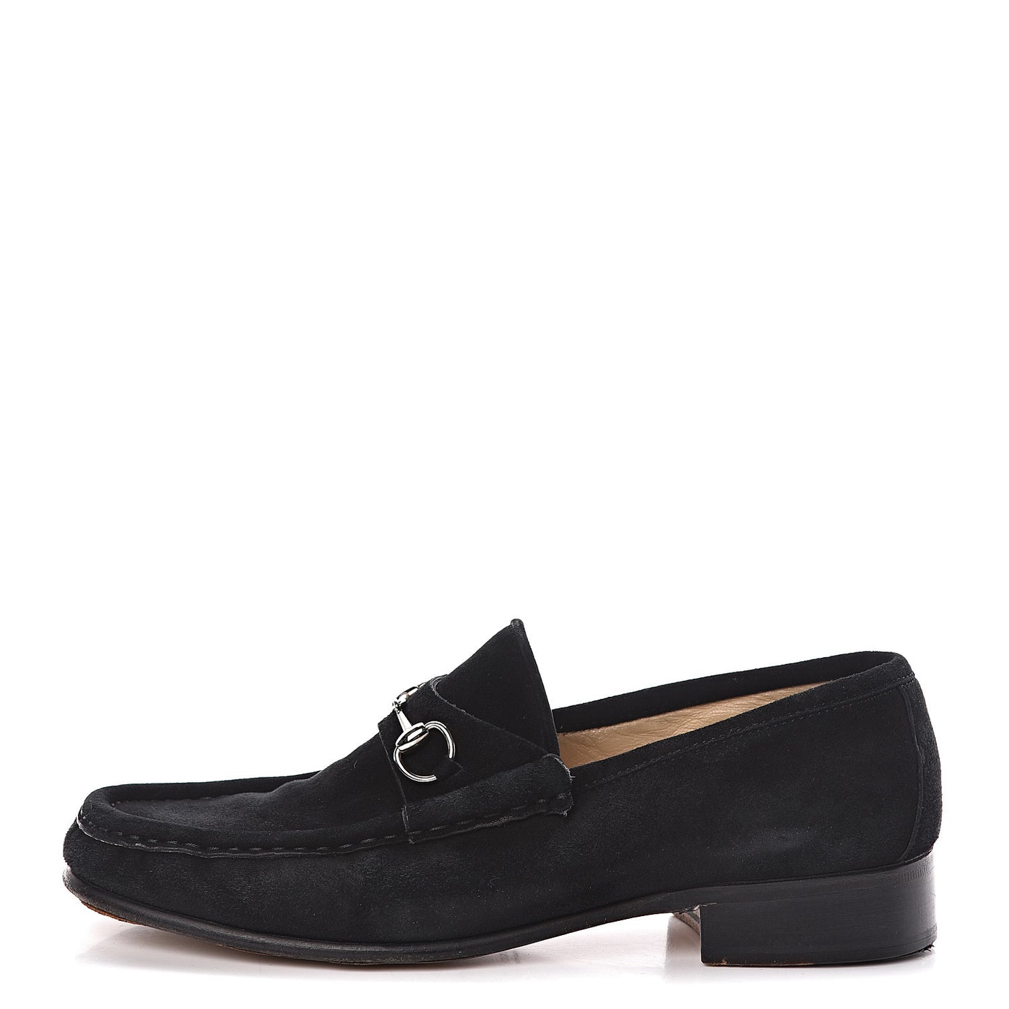 Suede Horsebit Womens Loafers 39.5 Black