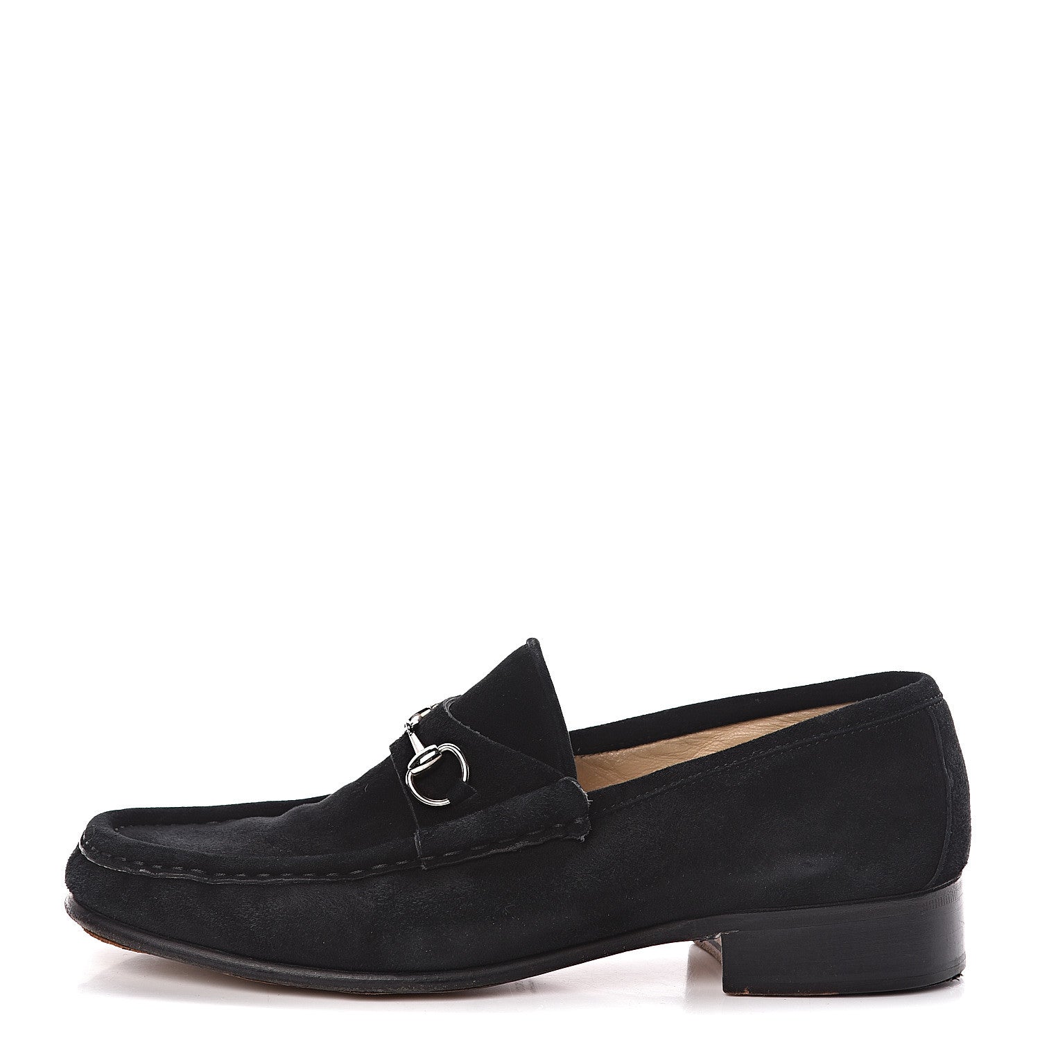 Gucci Suede Horsebit Womens Loafers 39.5 Black 1 of 19
