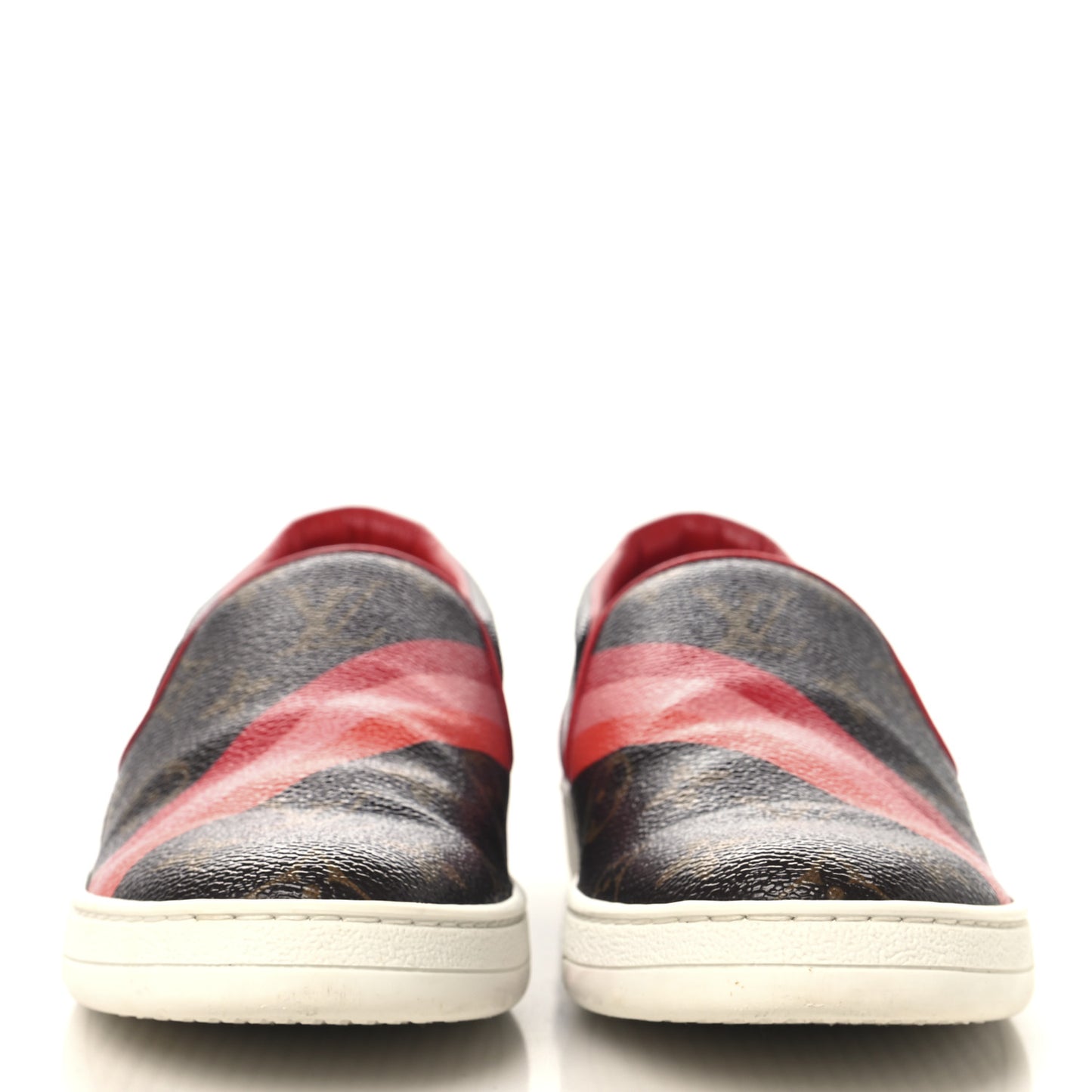 Monogram Frontrow Slip On Sneakers 36.5 Rouge