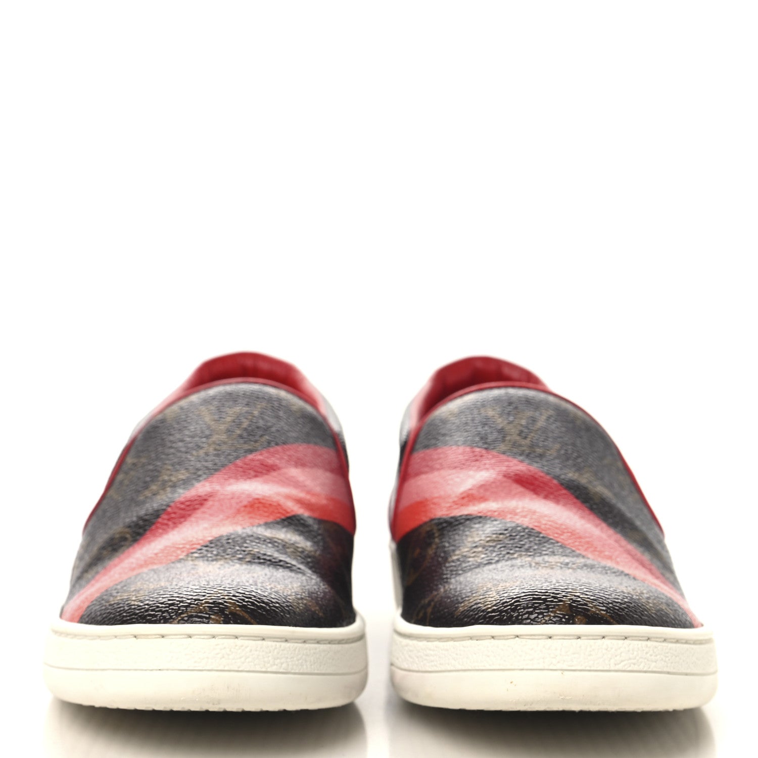 Louis Vuitton Monogram Frontrow Slip On Sneakers 36.5 Rouge 3 of 8