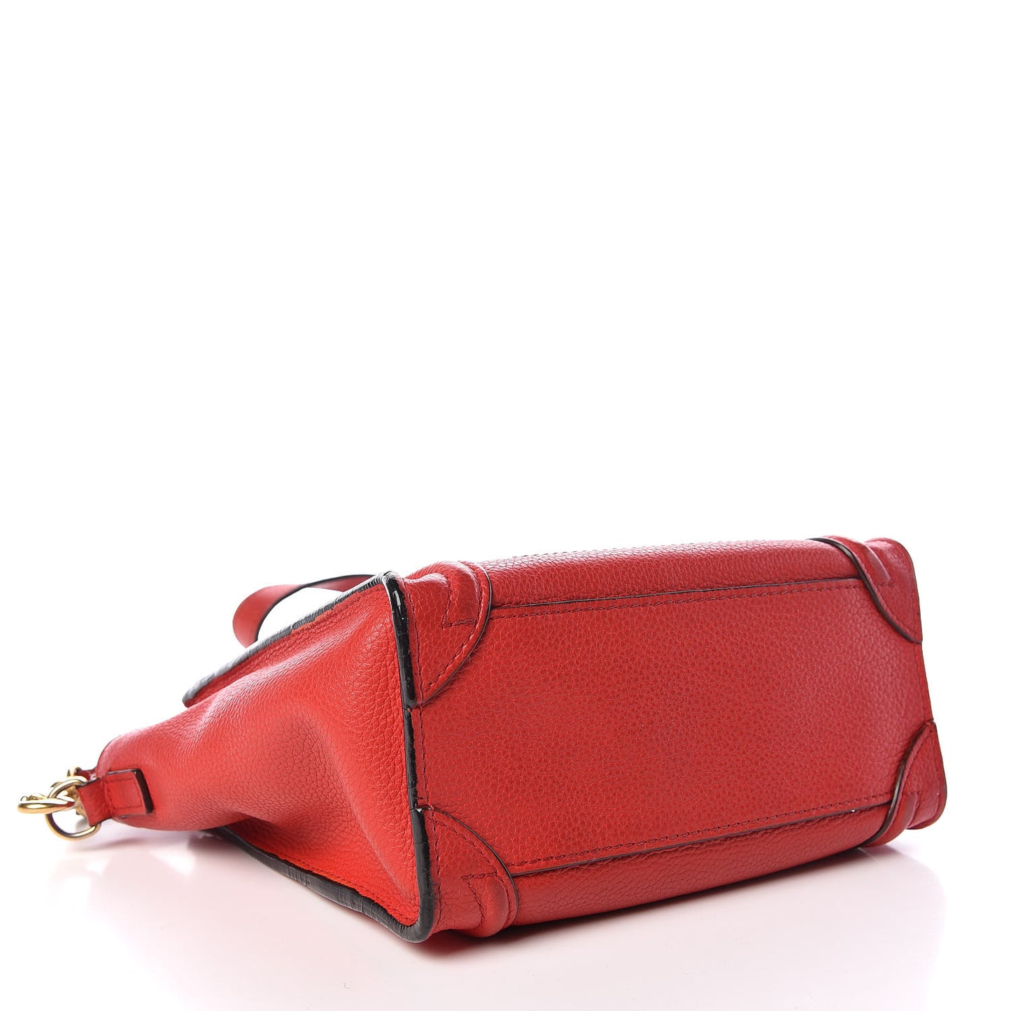 Drummed Calfskin Nano Luggage Coquelicot