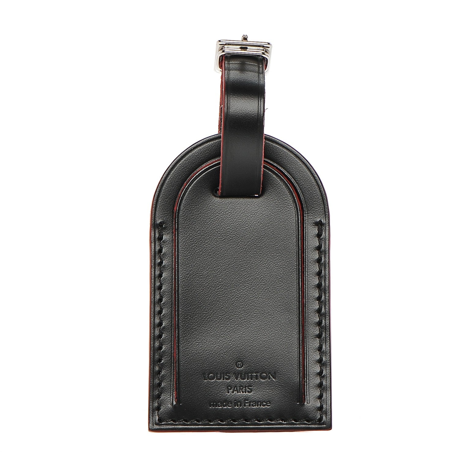 Louis Vuitton Calfskin Luggage Tag Black 1 of 4