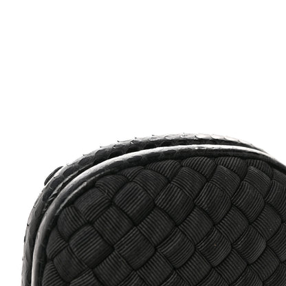Bottega Veneta Satin Ayers Intreccio Impero Stretch Knot Clutch Black 7 of 9