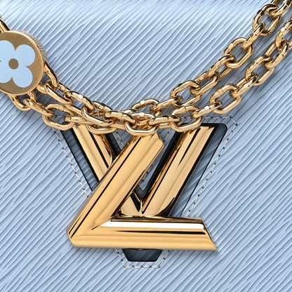 Louis Vuitton Epi Twist Monogram Flower Chain Shoulder Bag MM Blue 8 of 11