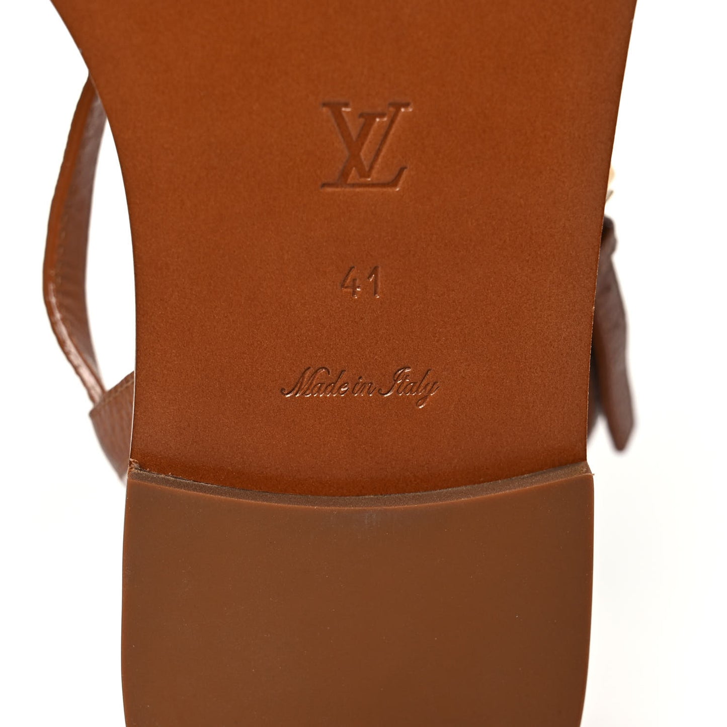 Monogram Explorer Flat Sandals 41 Cognac Brown