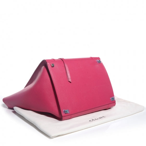 Grained Calfskin Medium Phantom Luggage Fuchsia