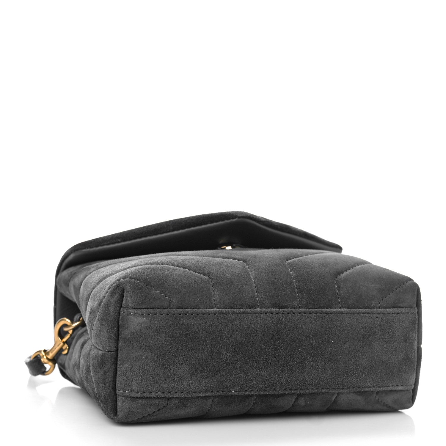 Saint Laurent Suede Toy Loulou Shoulder Bag Storm 4 of 8