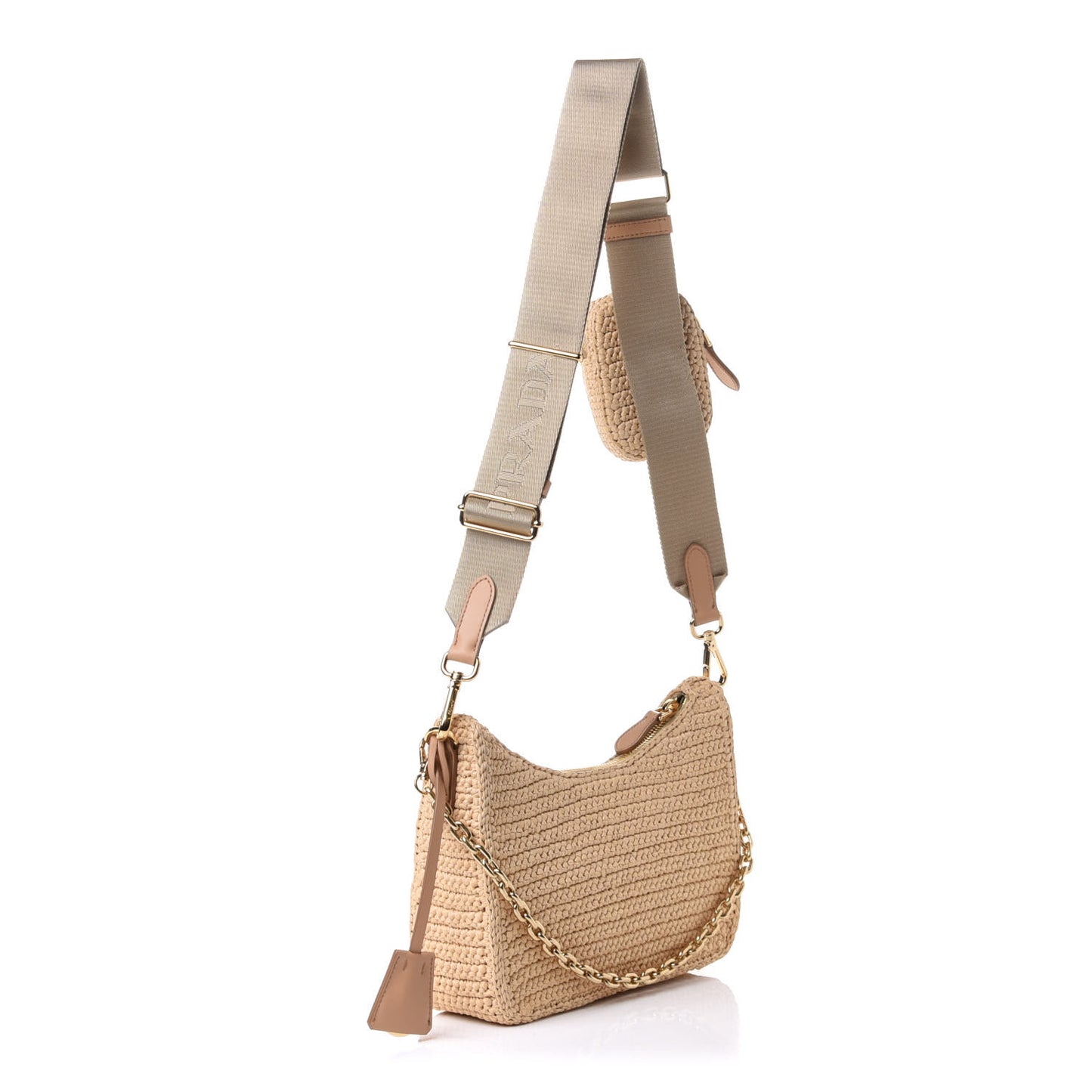 Yarn Raffia Effect Crochet Re-Edition 2005 Shoulder Bag Naturale