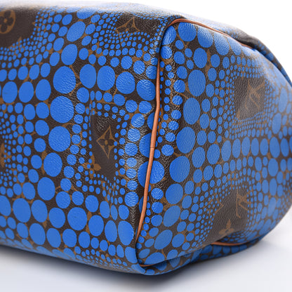 Louis Vuitton Monogram Kusama Town Speedy 30 Blue 14 of 17