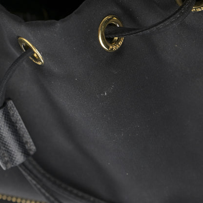Prada Re-Nylon Duet Drawstring Shoulder Bag Black 12 of 15