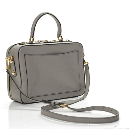 Dolce & Gabbana Drummed Calfskin Rosaria Shoulder Bag Grigio 3 of 6