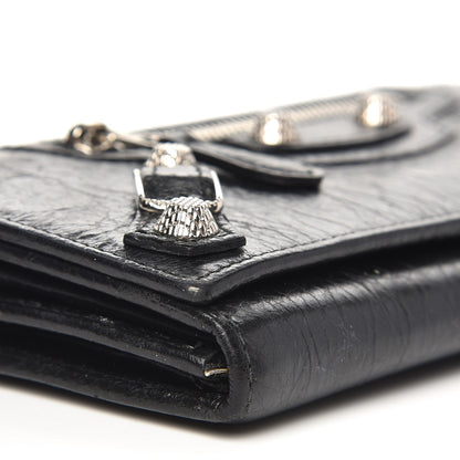 Balenciaga Agneau Giant 12 Silver Hardware Money Wallet Black 11 of 14