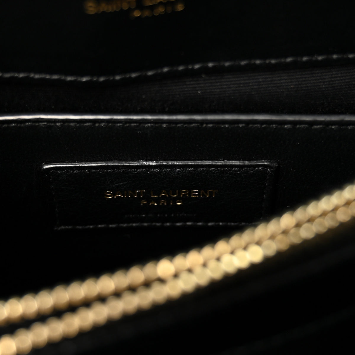 Calfskin Y Quilted Monogram Small Loulou Chain Satchel Black