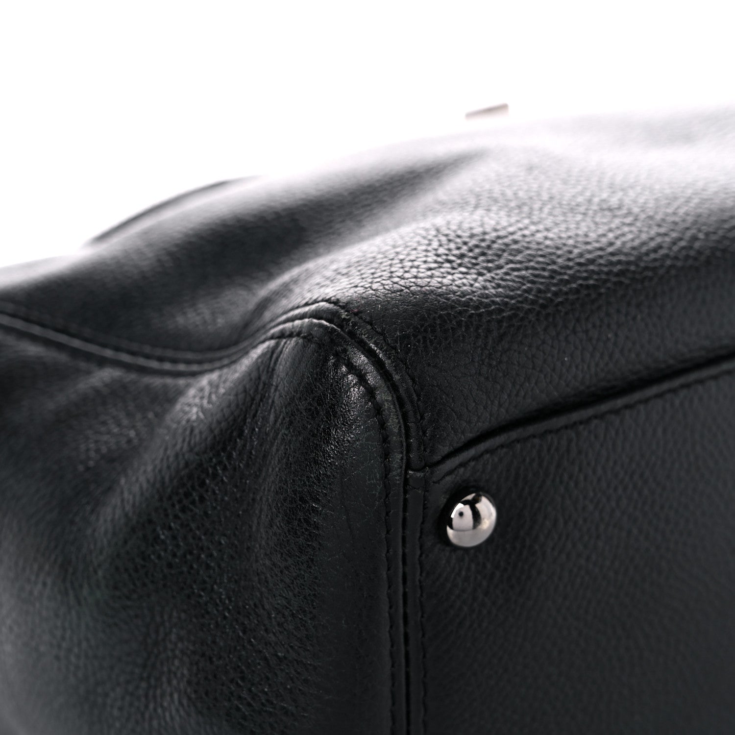 Chanel Calfskin Mademoiselle Lock Cerf Executive Shopper Tote Black 8 of 23