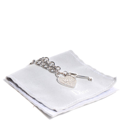 Christian Dior Crystal Heart and Key Necklace 5 of 5