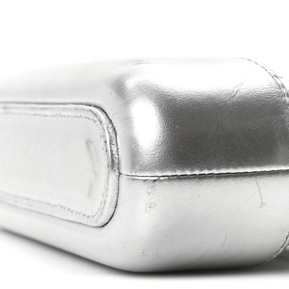 Chanel Metallic Lambskin Calfskin Quilted Small Gabrielle Clutch With Chain Silver 11 of 11
