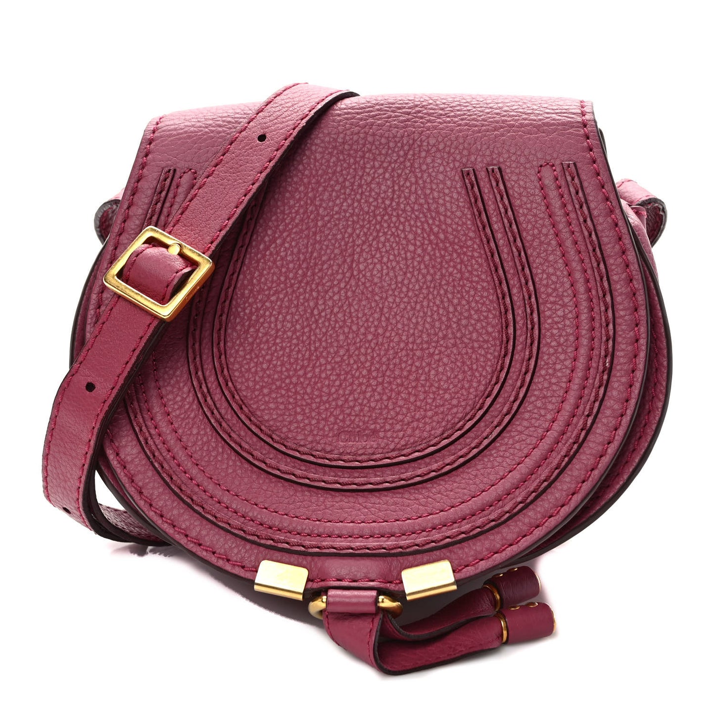Calfskin Mini Marcie Round Crossbody Bag Dreamy Pink