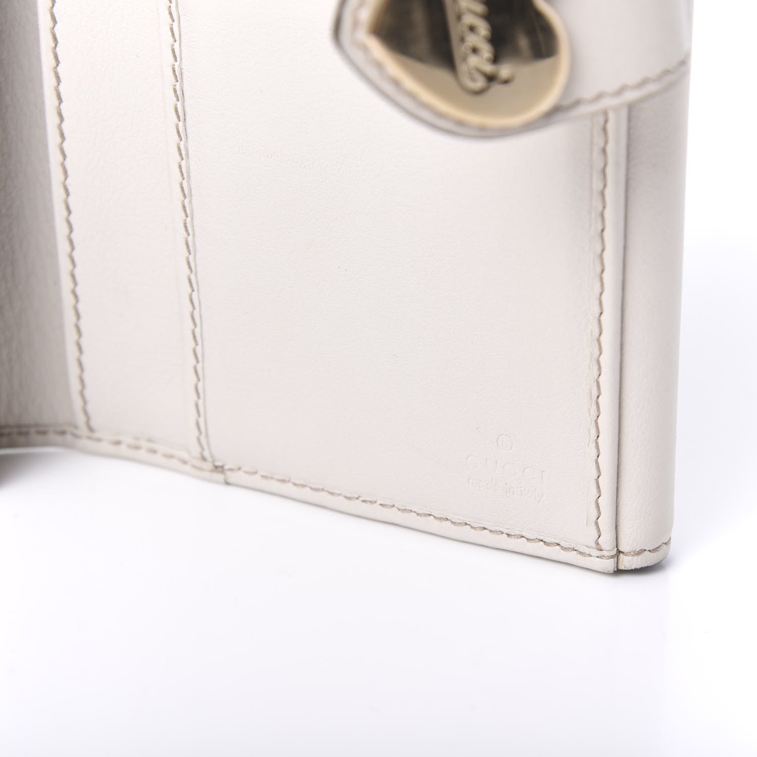 Gucci Monogram Heart Continental Wallet Off White 8 of 10
