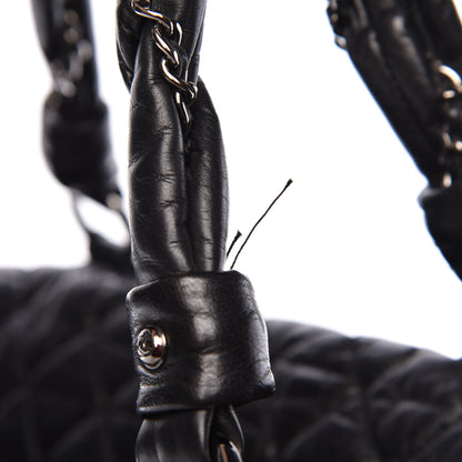 Chanel Aged Calfskin Vintage Ligne XL Lady Braid Tote Black 14 of 14