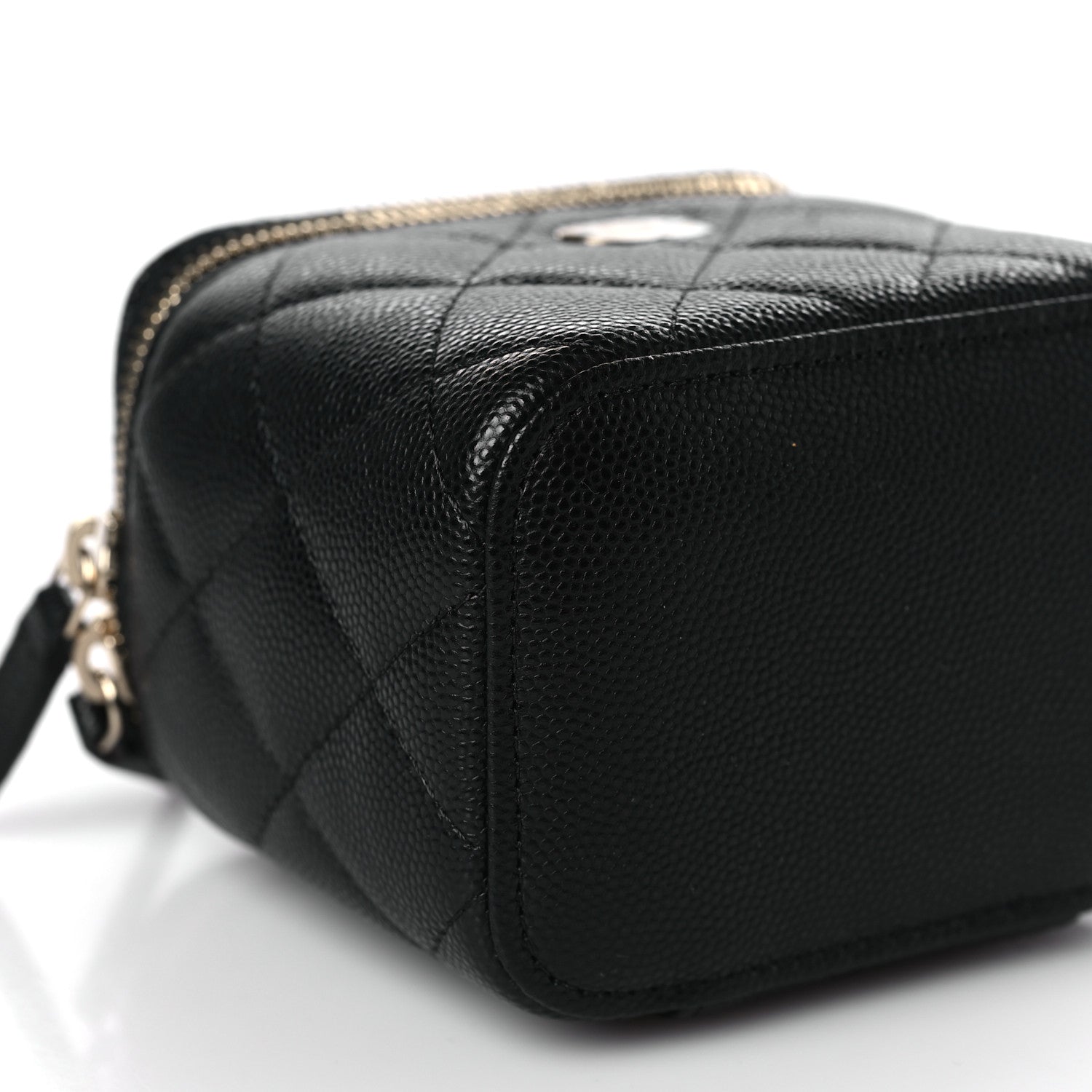 Chanel Caviar Quilted Mini Vanity Case With Chain Black 8 of 10