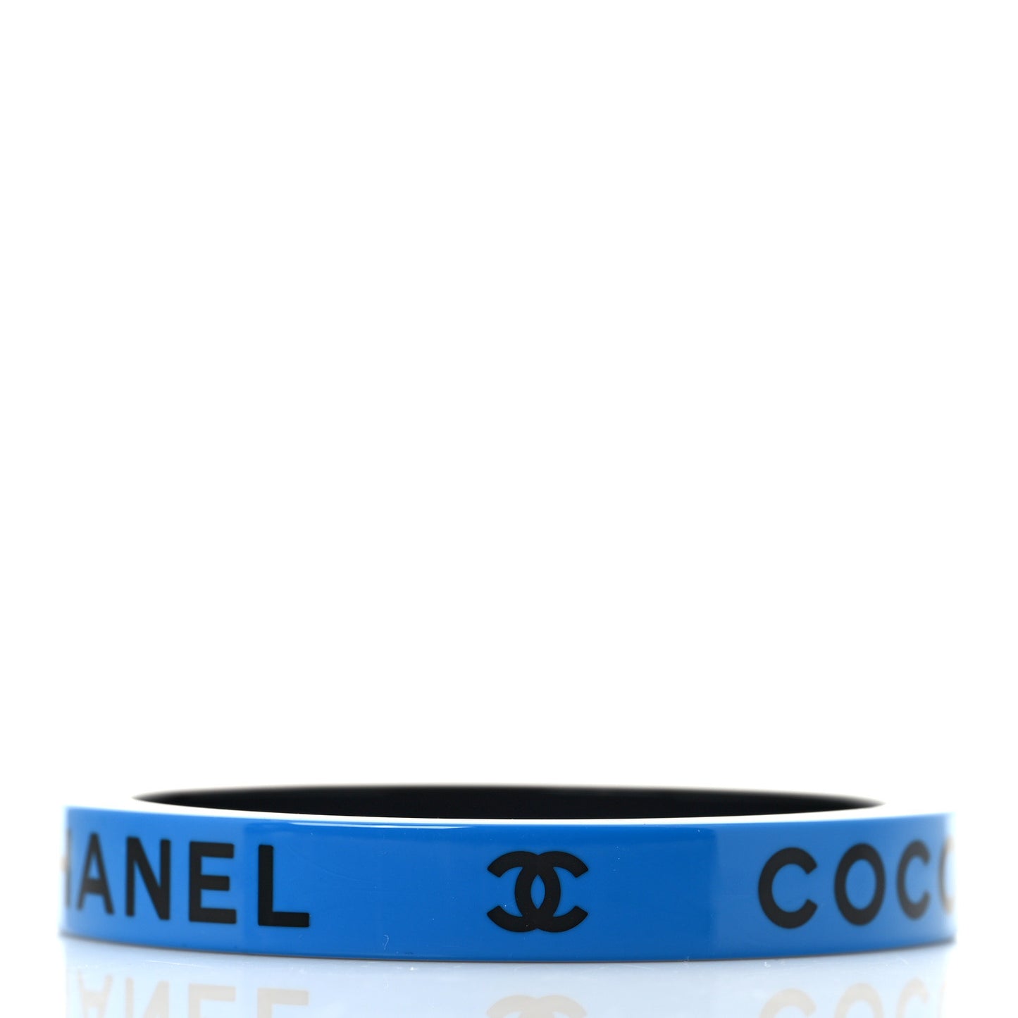Resin Logo Bangle Bracelet Blue Black