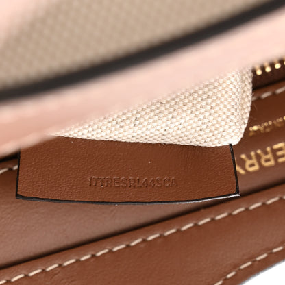 Burberry Canvas Smooth Calfskin Two Tone Mini Pocket Bag Natural Malt Brown 8 of 12