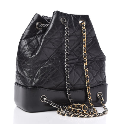Chanel Aged Calfskin Quilted Small Gabrielle Backpack Black 3 of 10