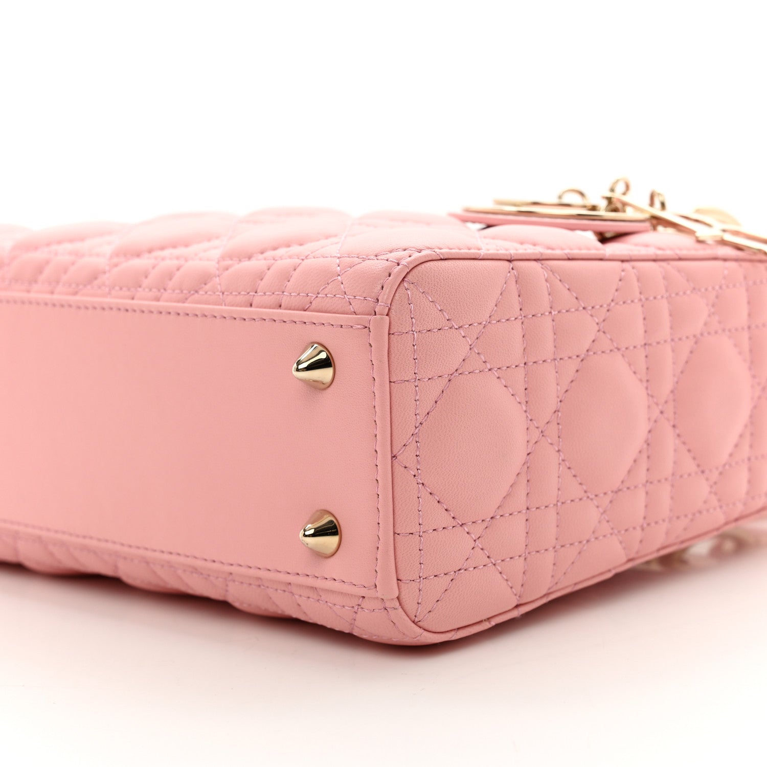 Christian Dior CHRISTIAN DIOR Lambskin Cannage Small My ABC Dior Lady Dior Pink 9 of 9