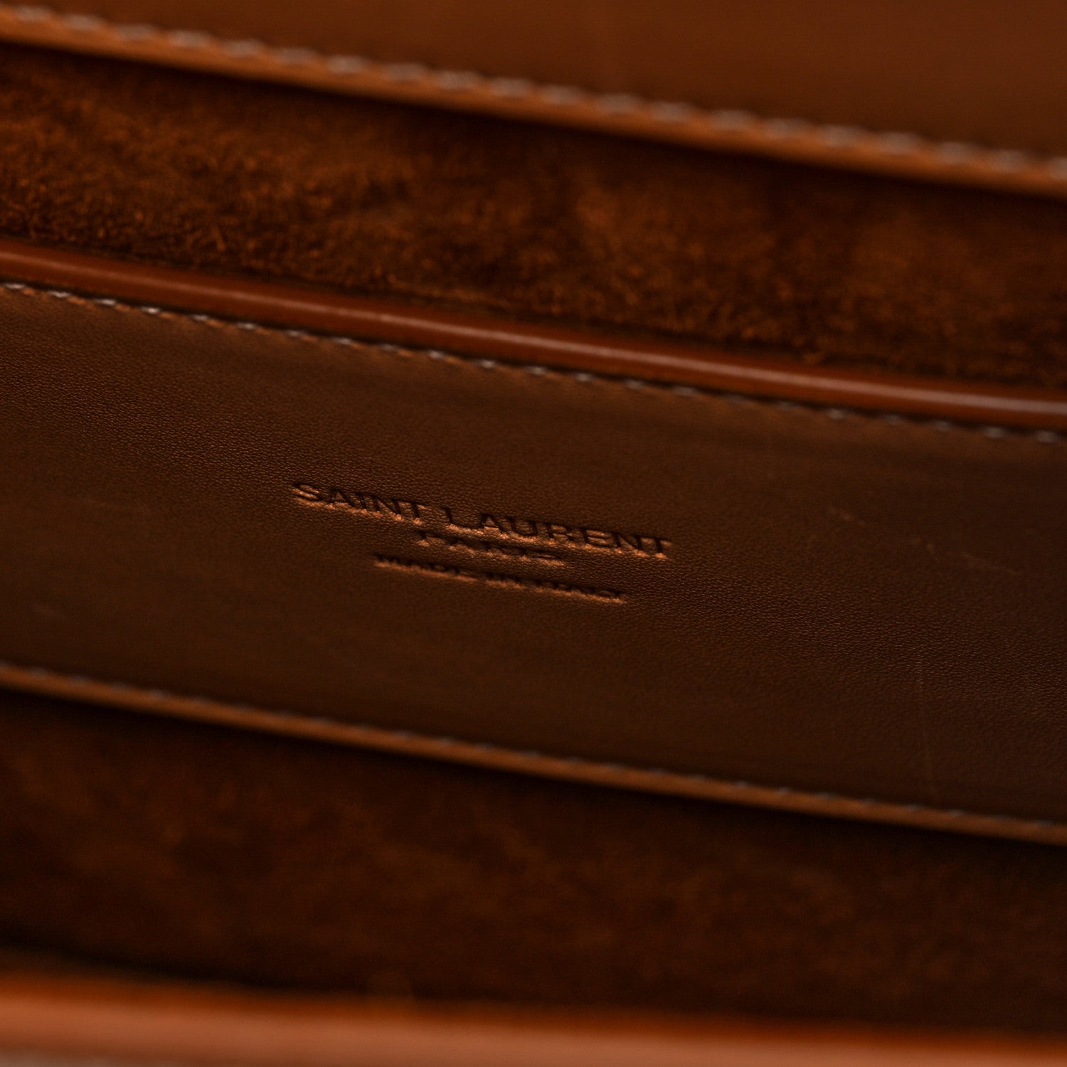 Saint Laurent Smooth Calfskin North South Kaia Satchel Vintage Brown 6 of 9