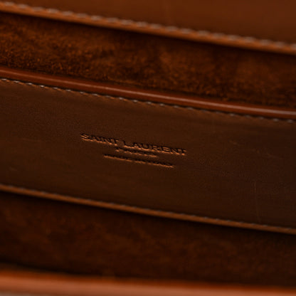 Saint Laurent Smooth Calfskin North South Kaia Satchel Vintage Brown 6 of 9