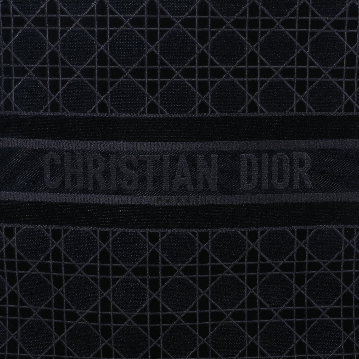 Christian Dior Velvet Cannage Large Book Tote Navy Blue 8 of 10