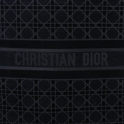 Christian Dior Velvet Cannage Large Book Tote Navy Blue 8 of 10