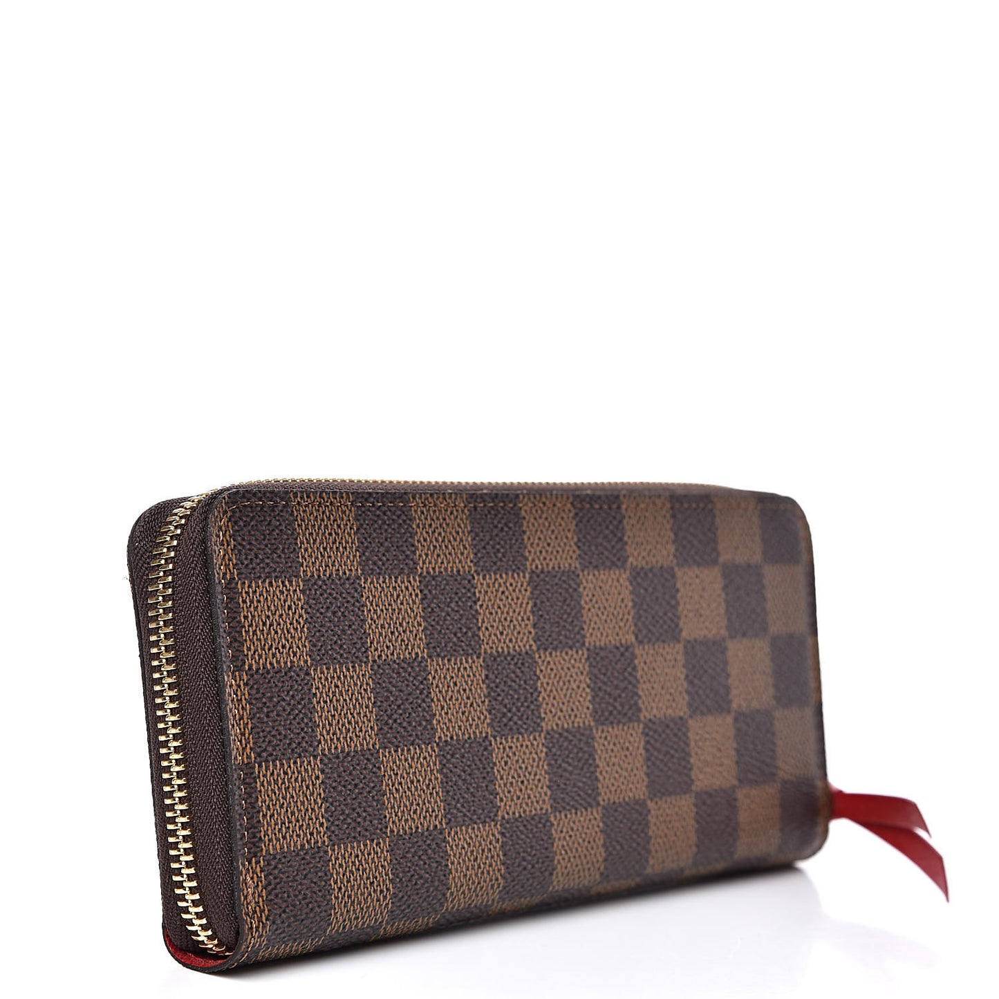 Damier Ebene Clemence Wallet Cherry