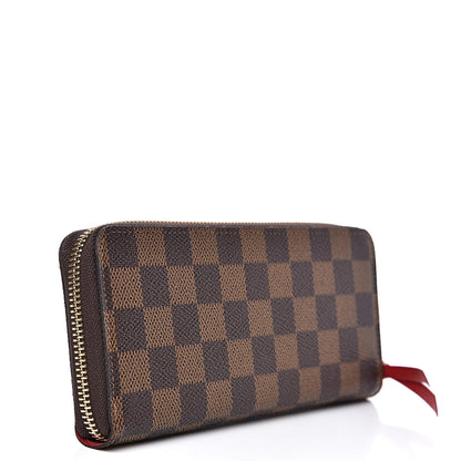 Louis Vuitton Damier Ebene Clemence Wallet Cherry 3 of 9