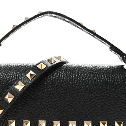 Valentino Garavani Grainy Calfskin Rockstud Crossbody Pouch Black 7 of 10