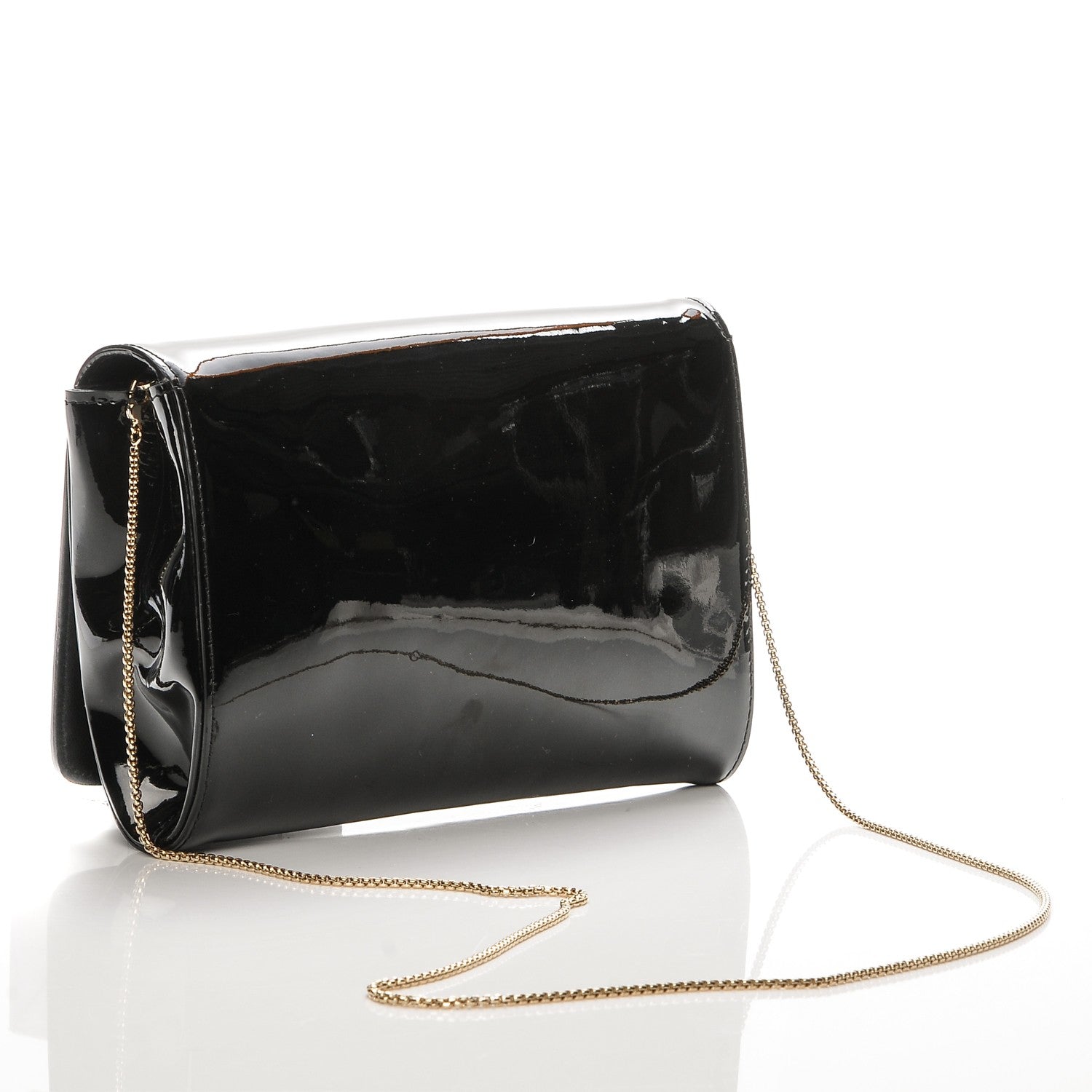 Versace Patent Palazzo Medusa Chain Evening Bag Black 3 of 6