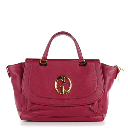 Gucci Cellarius Calfskin Medium 1973 Top Handle Satchel Cherry Gloss 1 of 7