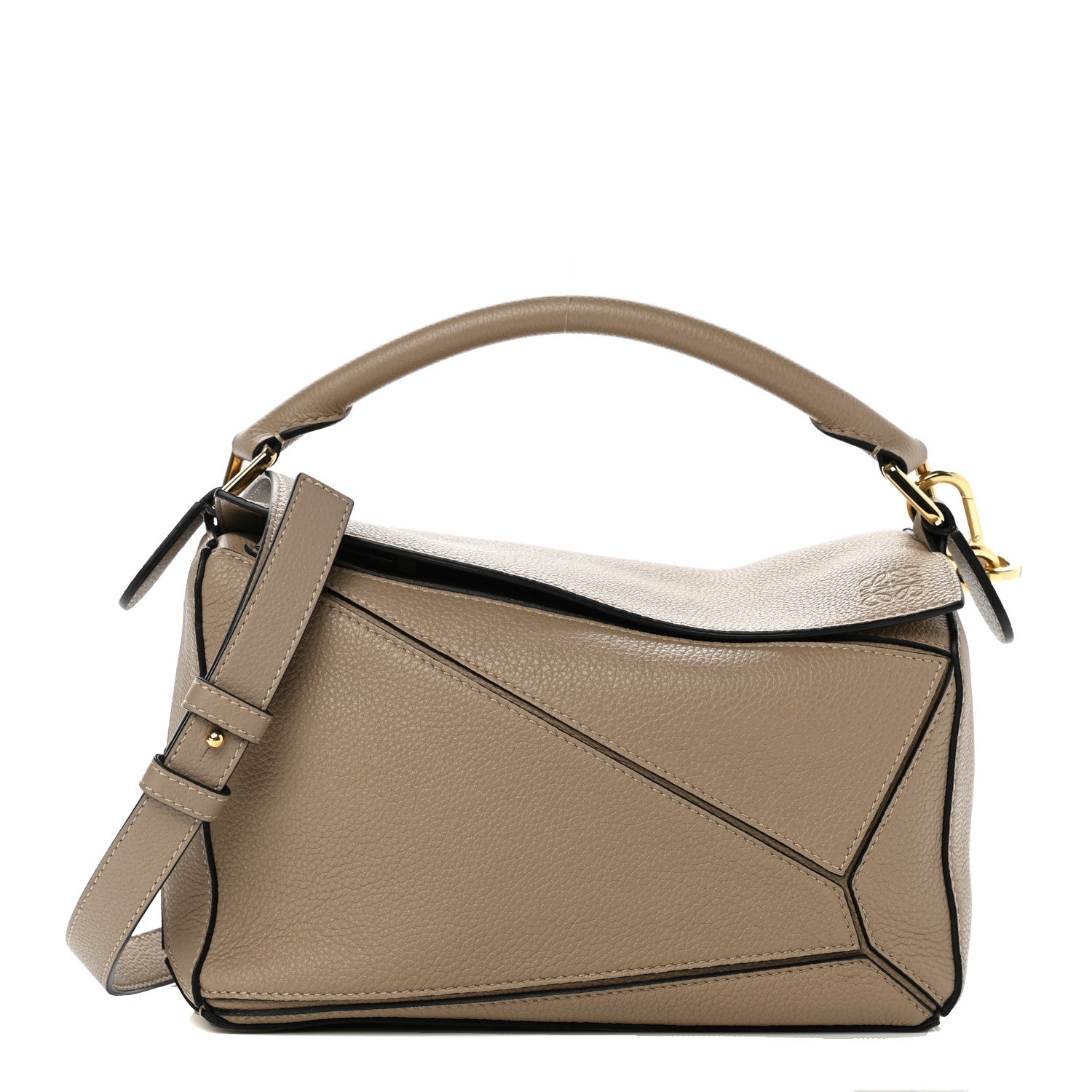 Loewe Grained Calfskin Small Puzzle Bag Sand 1 of 9