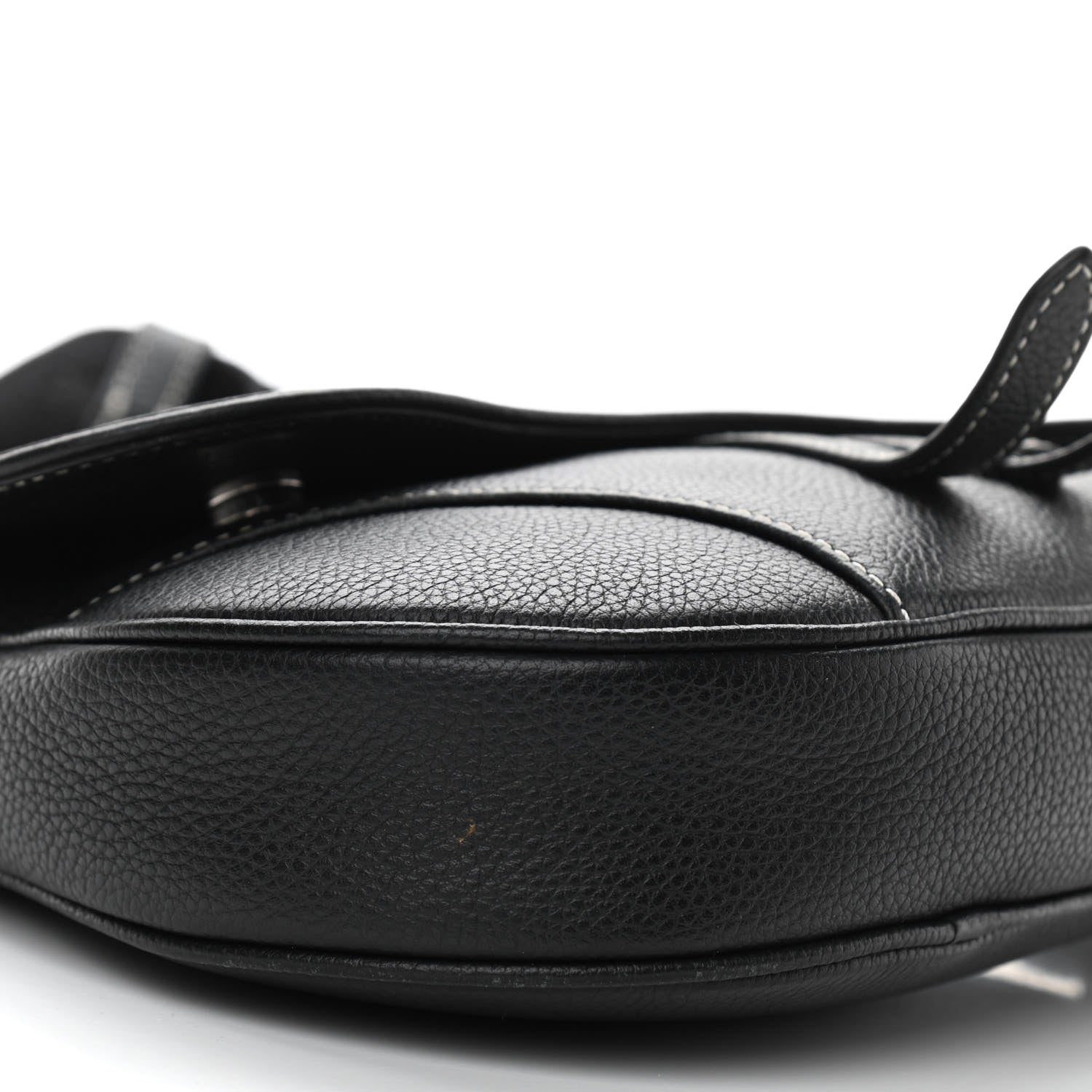 Christian Dior X SHAWN STUSSY Grained Calfskin Saddle Bag Black 9 of 11