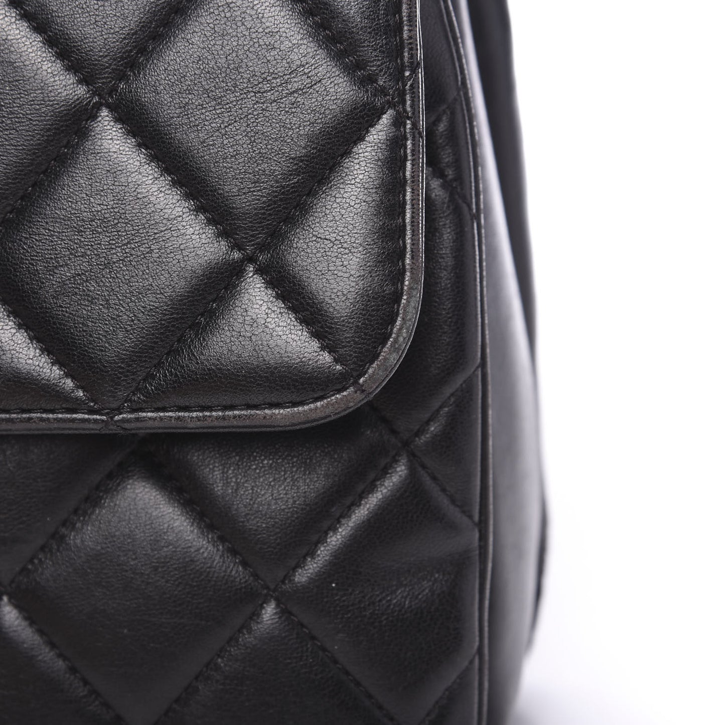 Lambskin Quilted Medium Trendy CC Flap Dual Handle Bag Black