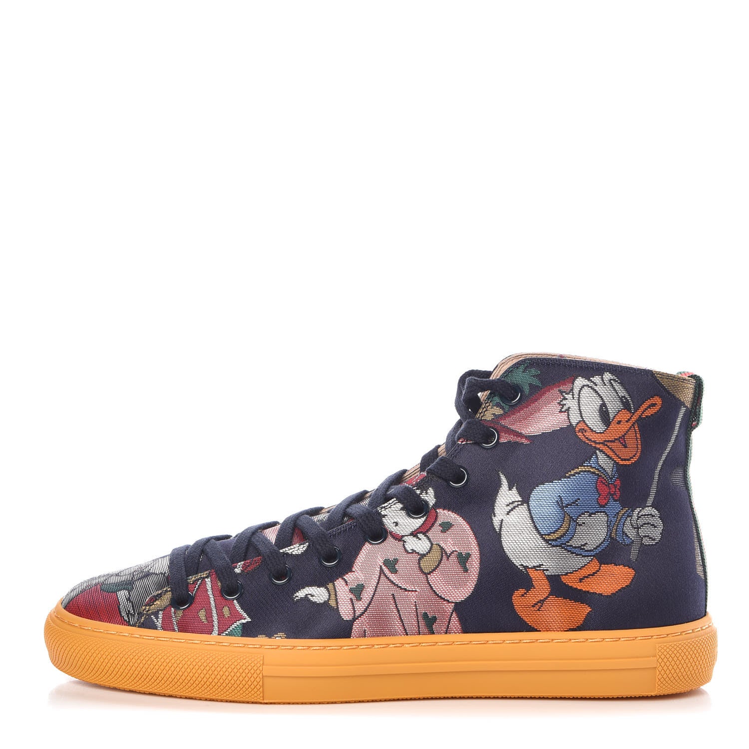 Gucci X DISNEY Jacquard Japanese Donald Duck Mens High Top Sneakers 6.5 Tide Multicolor 1 of 11