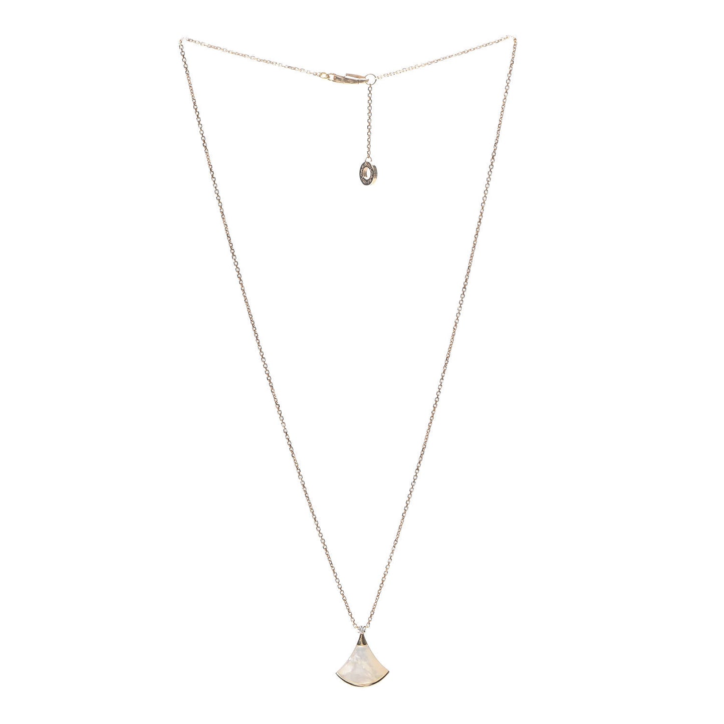 18K Rose Gold Diamond Mother of Pearl Small Divas' Dream Pendant Necklace