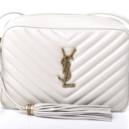 Saint Laurent Calfskin Matelasse Monogram Lou Camera Bag Crema Soft 7 of 9