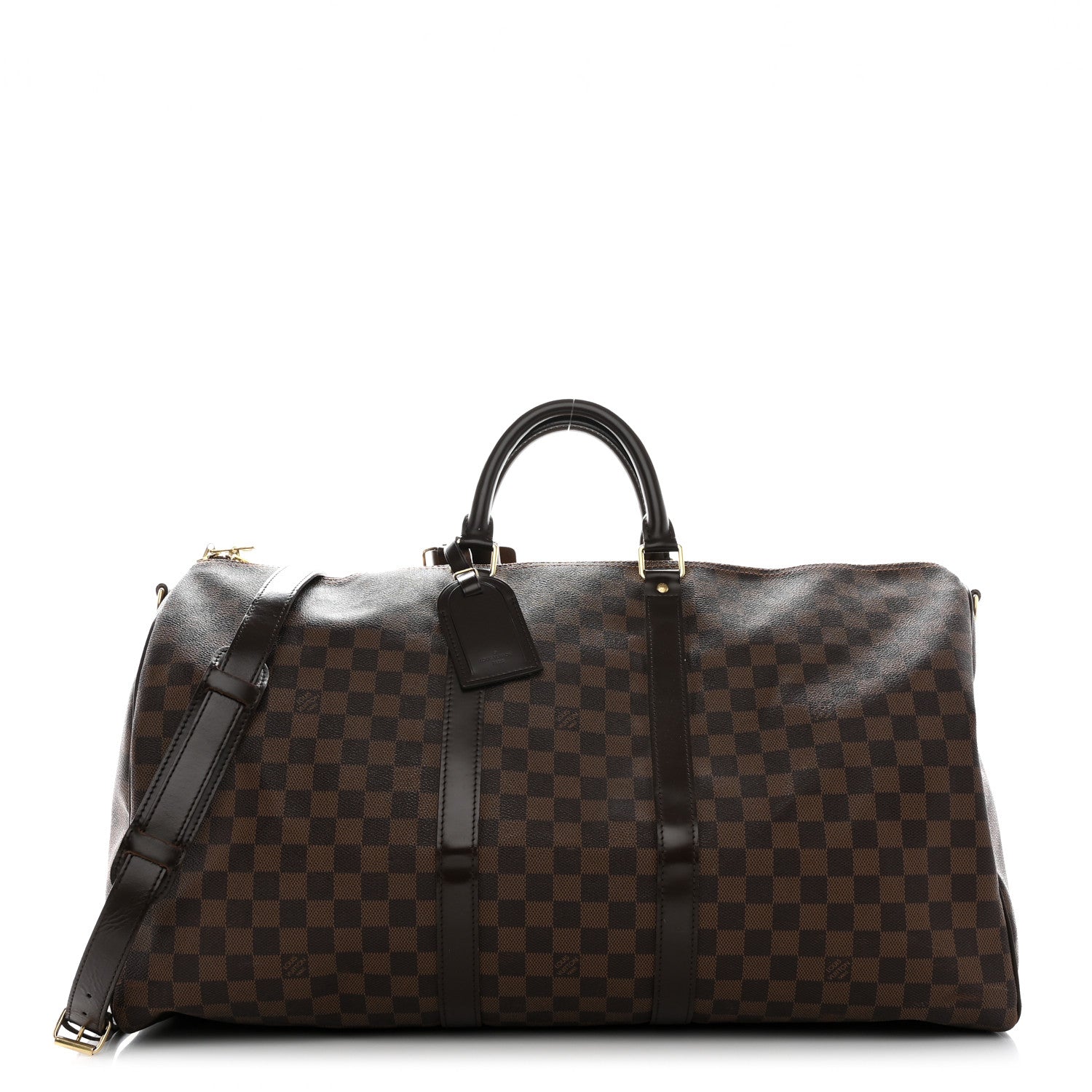 Louis Vuitton Damier Ebene Keepall Bandouliere 55 1 of 16