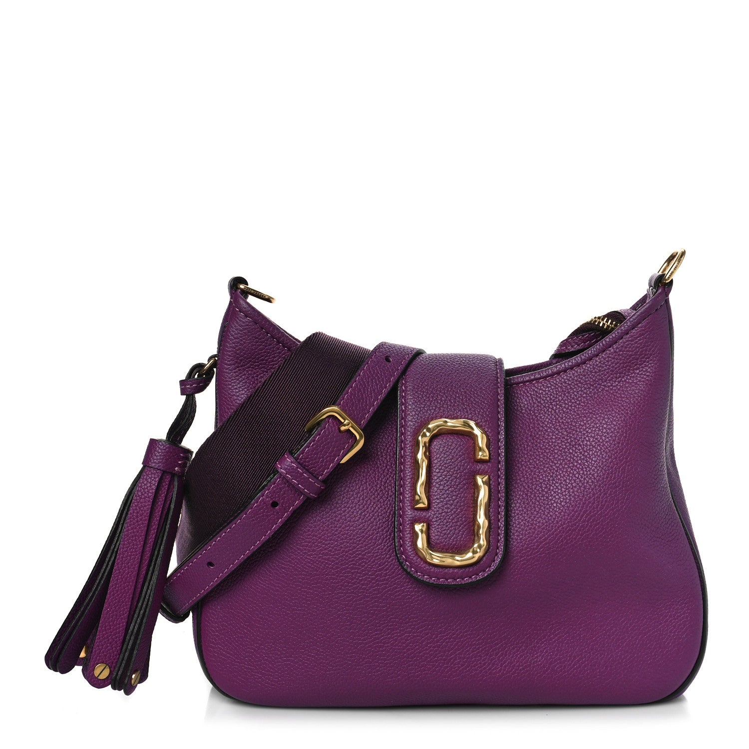 Marc Jacobs Calfskin Interlock Hobo Messenger Purple 1 of 8