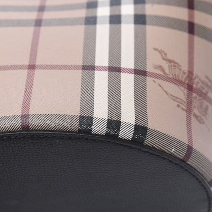 Burberry Haymarket Check Colours Small Lorne Bucket Crossbody Black 12 of 12
