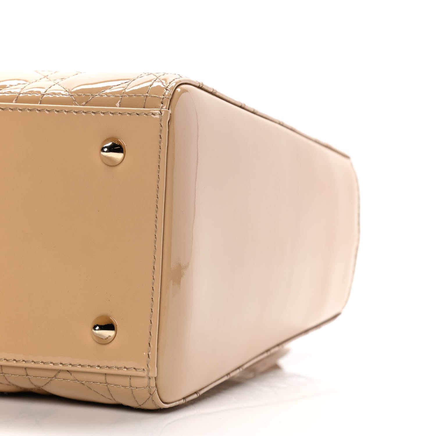 Christian Dior Patent Cannage Medium Lady Dior Beige 9 of 11
