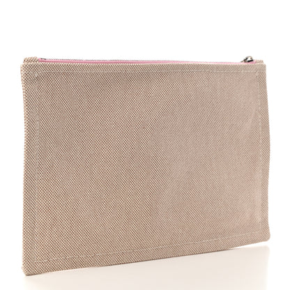 Hermes Toile Small Bain New Yachting Case Bubble Gum 3 of 6