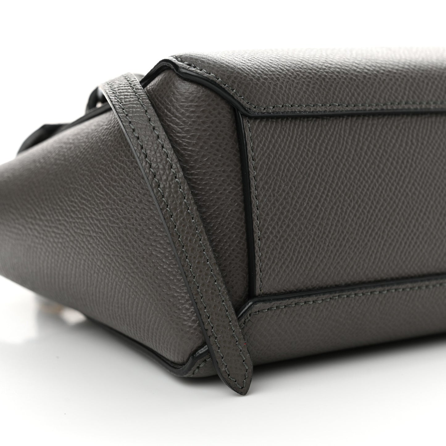 Grained Calfskin Pico Belt Bag Grey